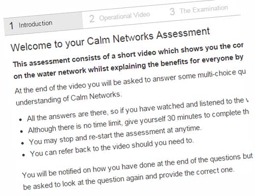 Calm Networks Course Wizard